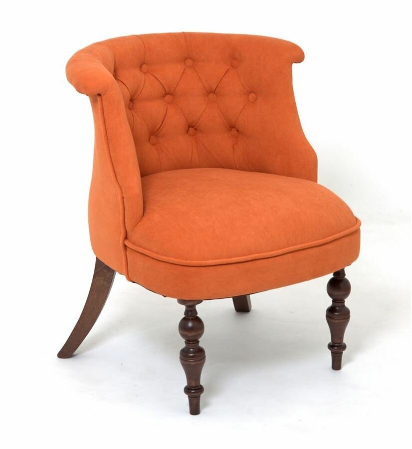 Кресло RB Бархат темный тон / G08 - морковный