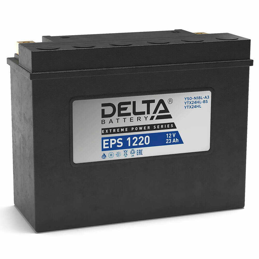 Аккумулятор DELTA EPS 1220 (YTX24HL-BS, YTX24HL) для скутера, мотоцикла, квадроцикла DELTA-EPS-1220