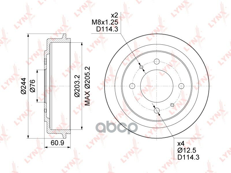 Барабан Тормозной (203X47) LYNXauto арт. BM-1071