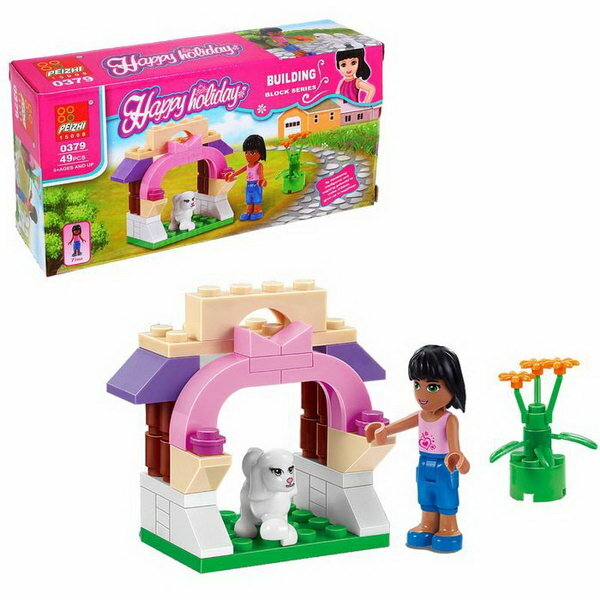 Конструктор "Девочка с собачкой", 49 деталей