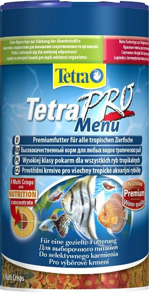 Tetra TetraPro Menu специалный корм для всех видов рыб, чипсы 250 мл