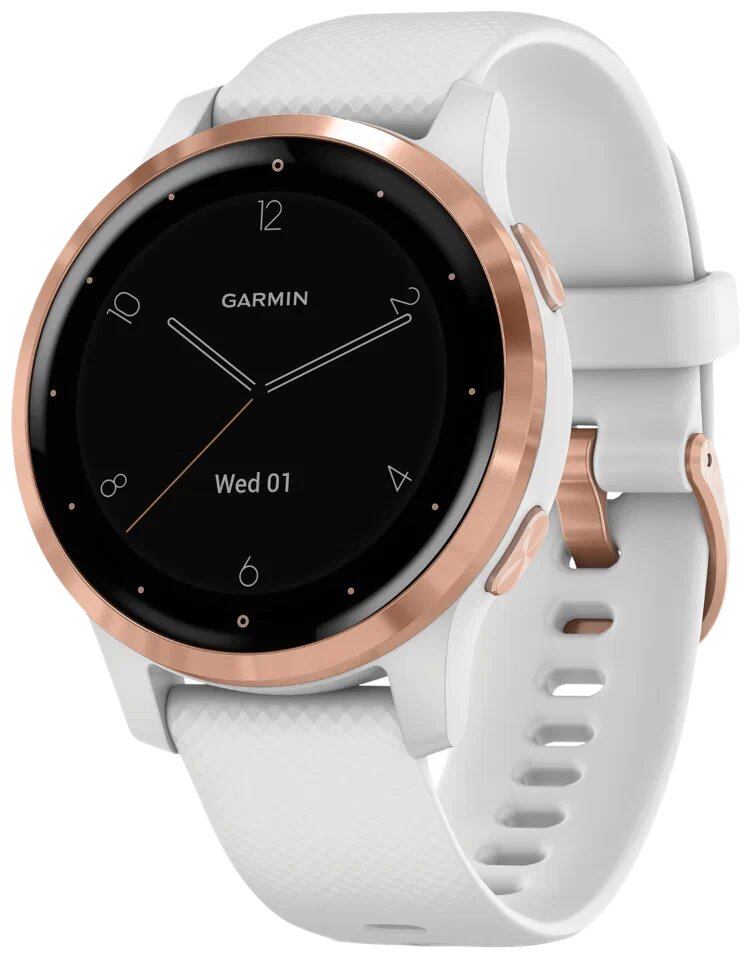 Умные часы Garmin Vivoactive 4s золотистый/белый 010-02172-23