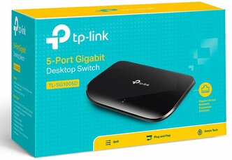 Коммутатор TP-Link TL-SG1005D (L2) 5x1Гбит/с неуправляемый