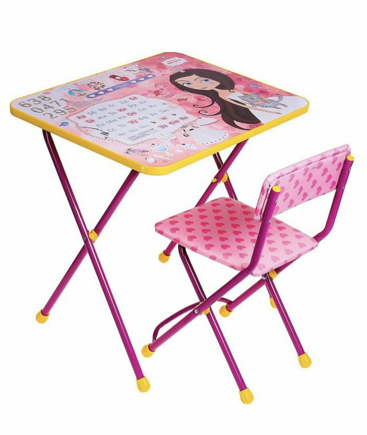 Розовый набор детской мебели для малышей