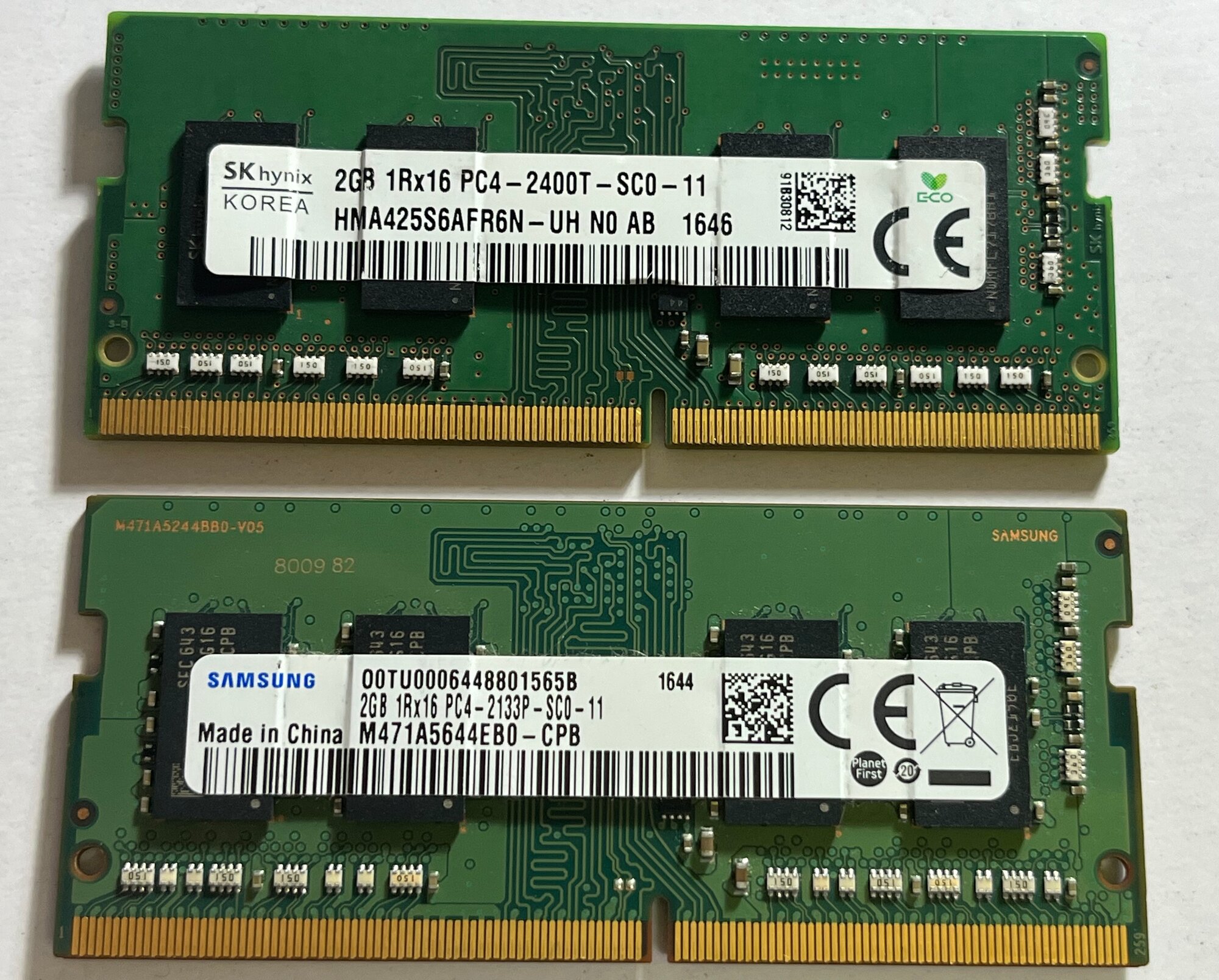 Оперативная память для ноутбука, DDR4, 2Gb, комплект 2 шт., 2400T-SCO-11, 2133P-SСO-11
