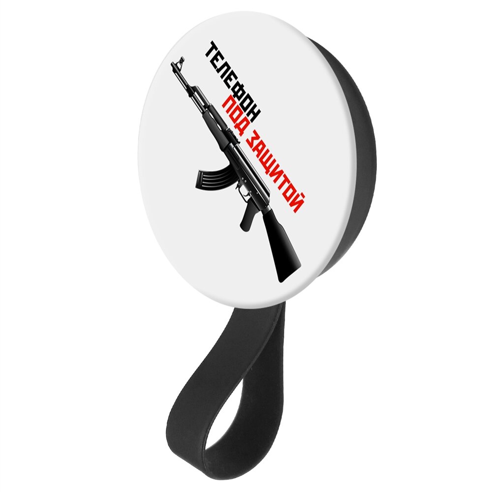 фото Кольцо-держатель с зеркалом Krutoff для телефона Телефон под защитой