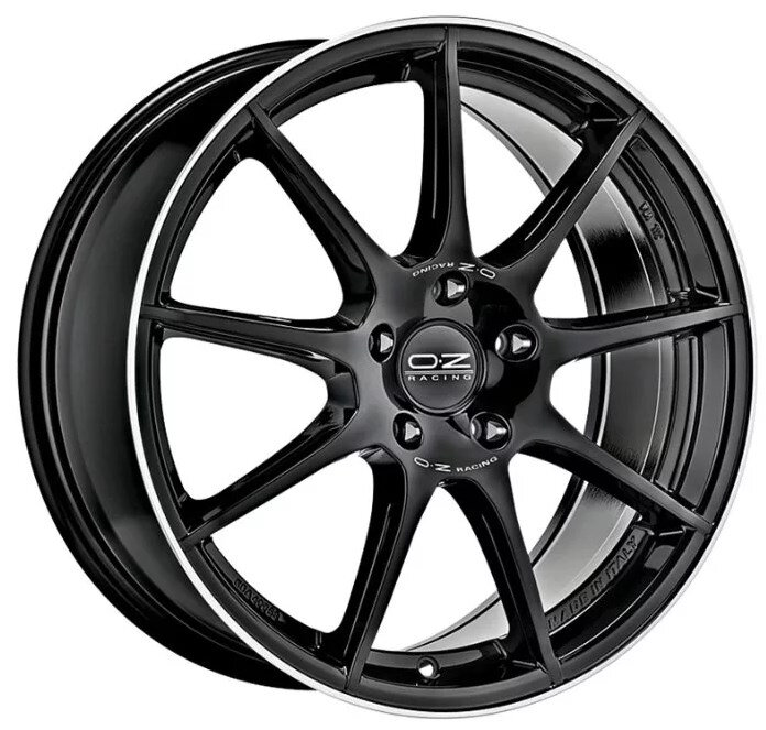 Литые колесные диски Oz Racing Veloce GT 7.5x17 5x112 ET35 D75 Чёрный глянцевый с полированным ободом (W01983251D4)