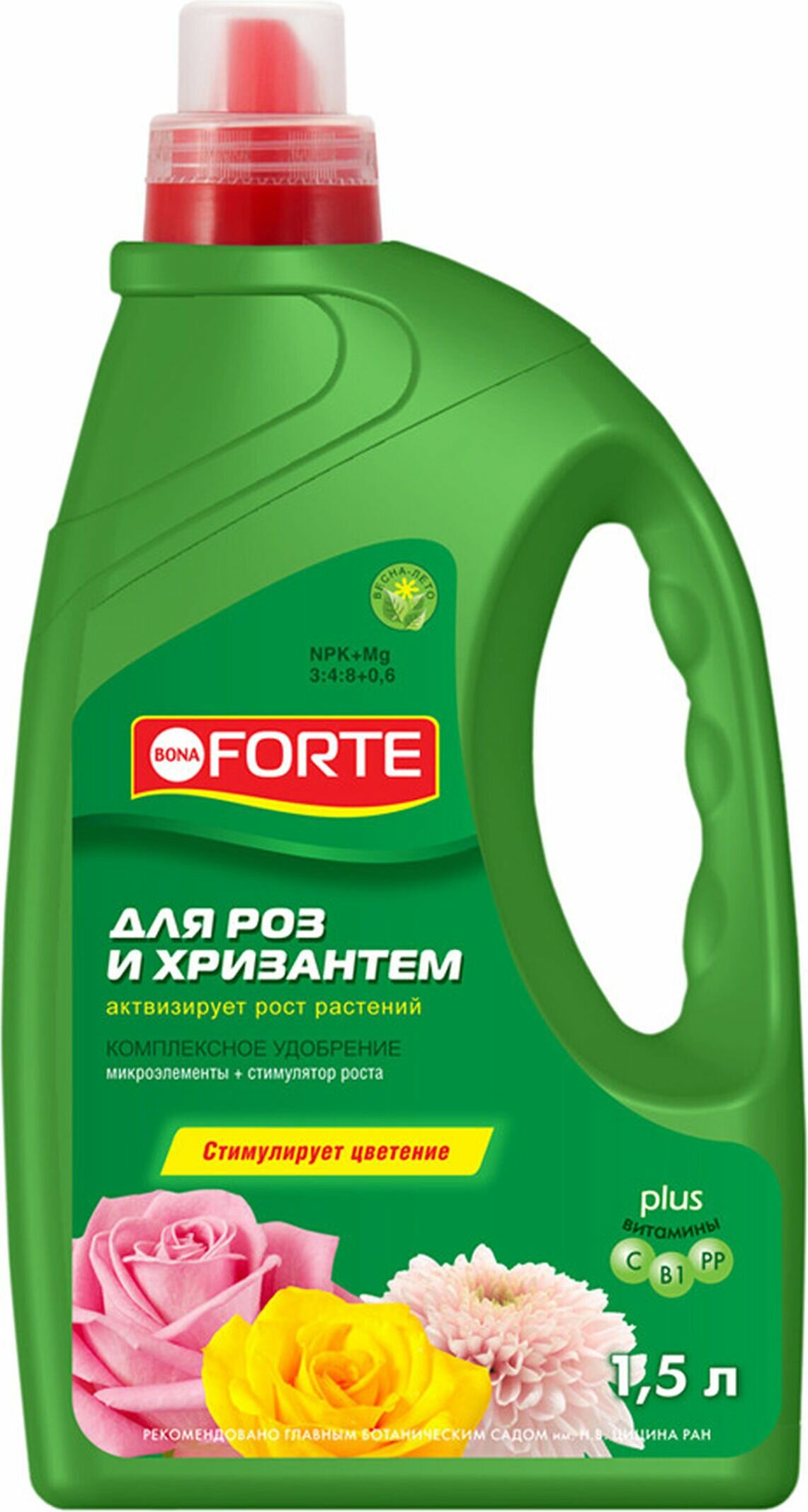 Удобрение Bona Forte для роз и хризантем 1.5 л