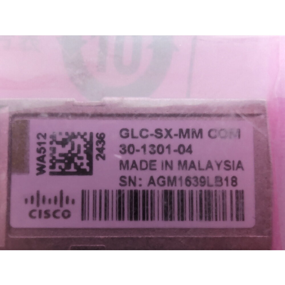 Трансивер GLC-SX-MM=, 30-1301-04, CNUIAFJAAC, Cisco, 1 Gb