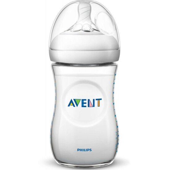 Бутылочка PHILIPS AVENT . Серия Natural полипропилен, 260 мл, 1мес+, SCF033/17