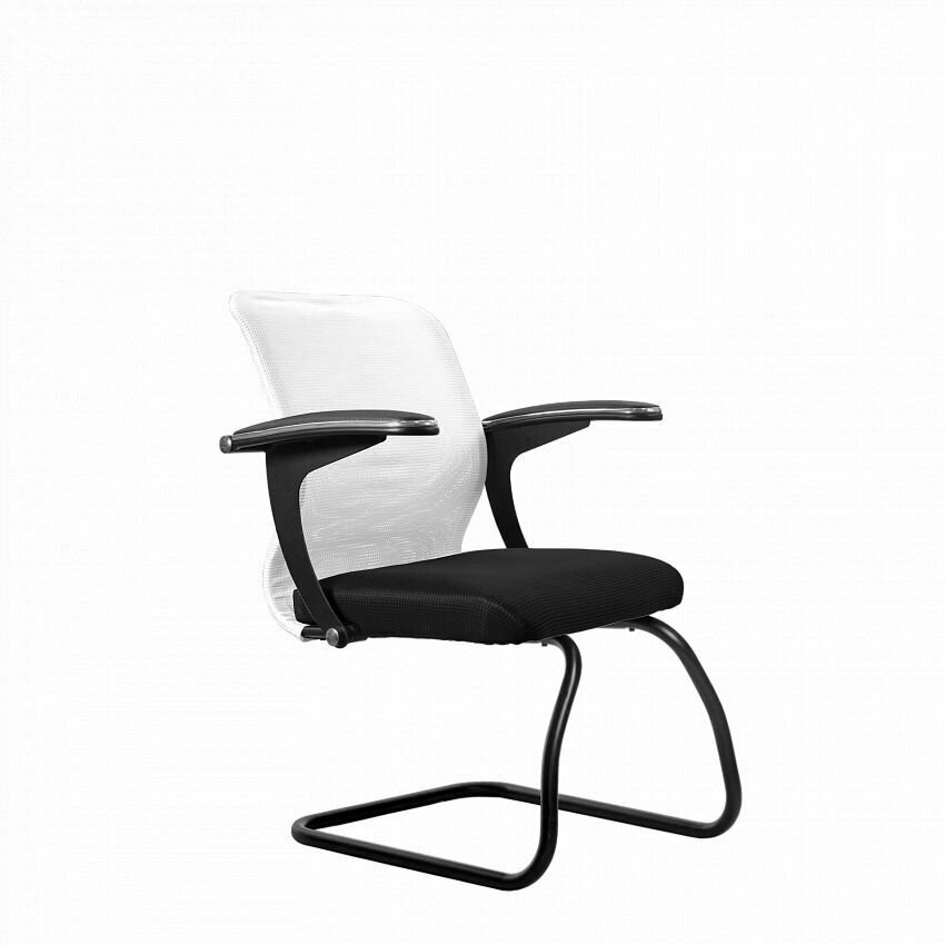Компьютерное офисное кресло mетта SU-М-4/ подл. 160/ осн. 008, Белое/Черное - фотография № 1