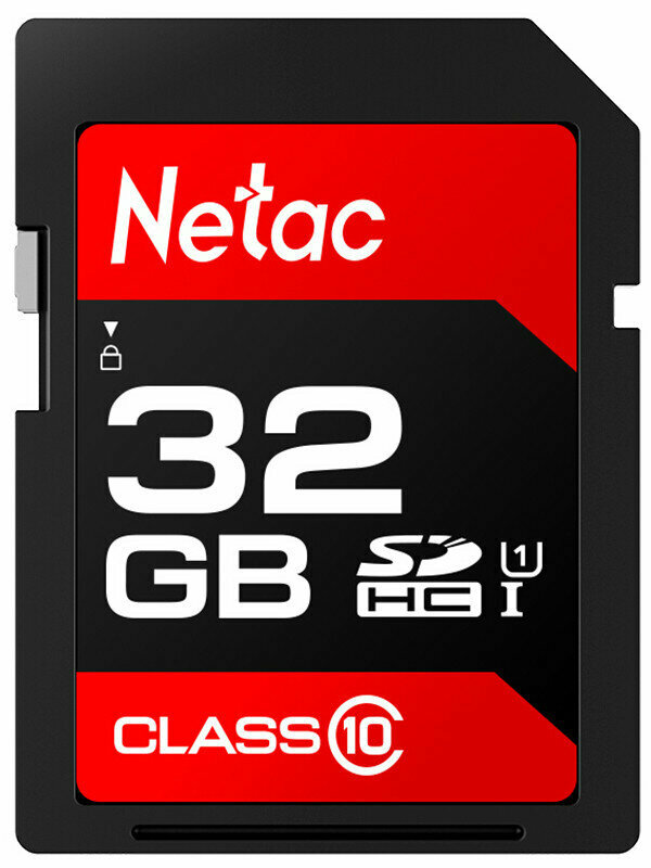 Карта памяти 32Gb - Netac SDHC P600 UHS-I Class 10 U1 NT02P600STN-032G-R