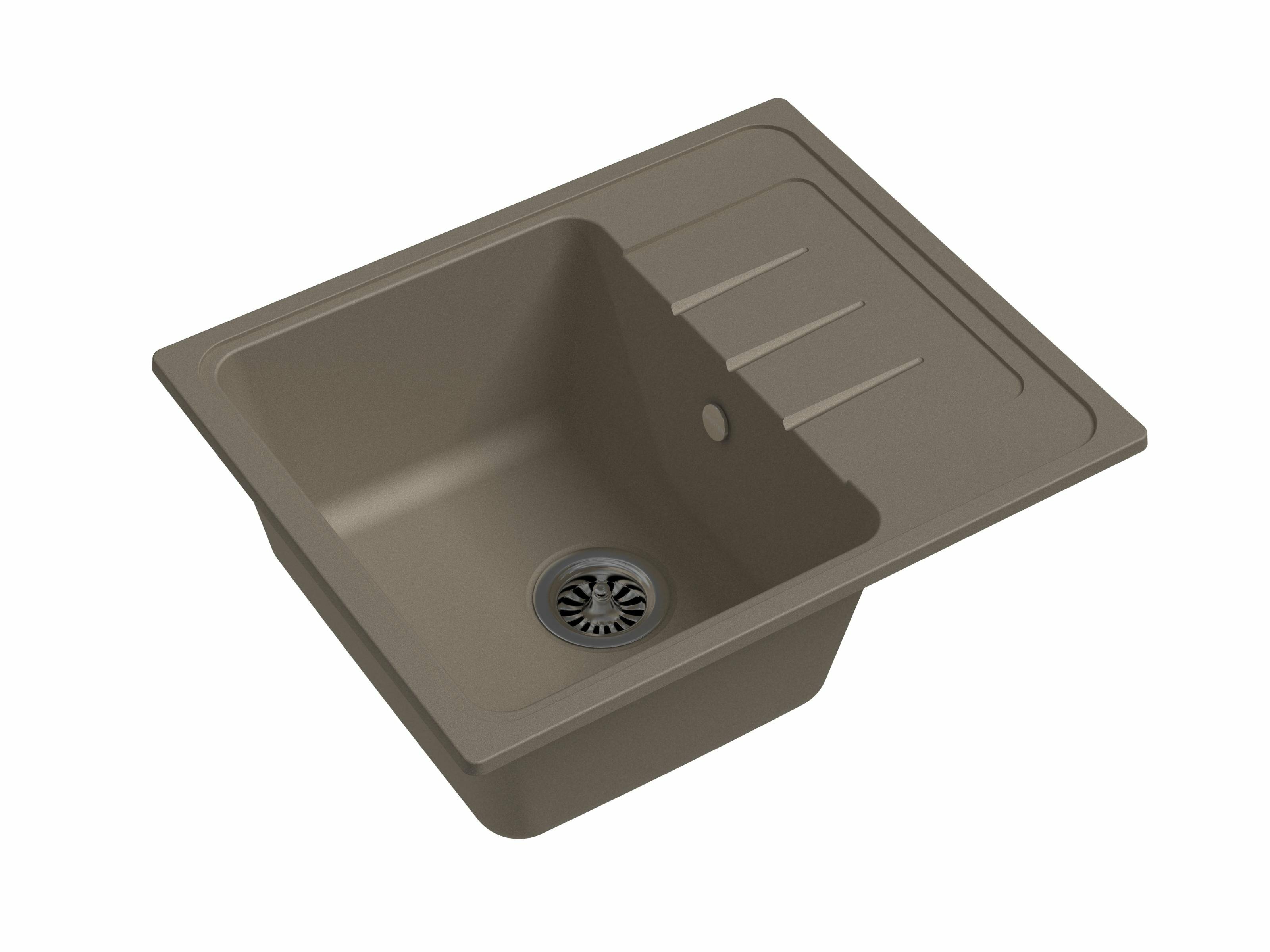 Мойка EWIGSTEIN кварц Elegant 45F 1-чаша + крыло 580*480мм темно-бежевый