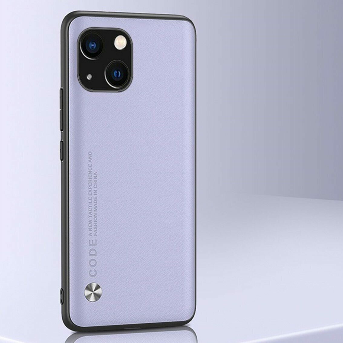 Чехол из искусственной кожи для iPhone 14 Plus (светло-фиолетовый)