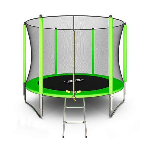 Батут Arland 10FT с внешней страховочной сеткой и лестницей (Light green)