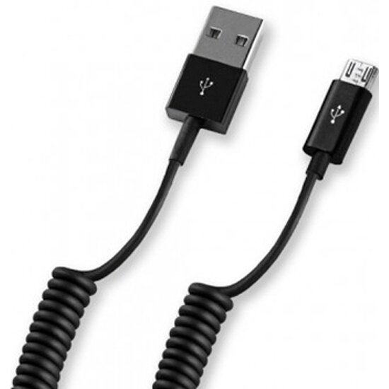 Кабель DEPPA 72123 USB - microUSB, 1.5m, витой, черный