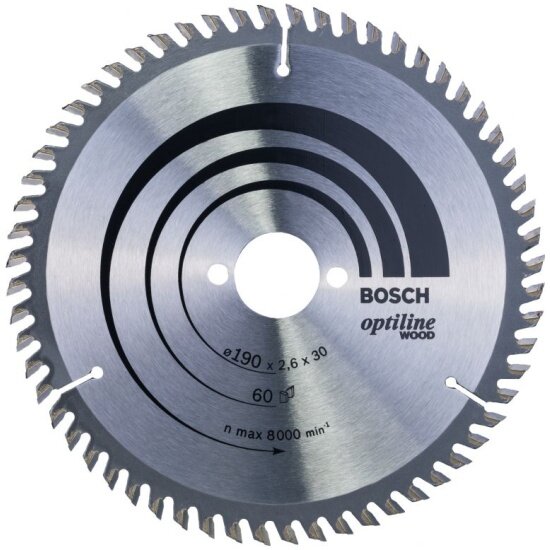 Диск пильный BOSCH 190Х30 60 OPTILINE