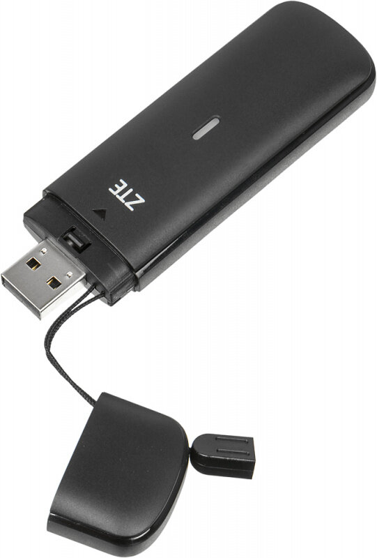 Модем 2G/3G/4G ZTE MF833R роутер, черный USB, внешний