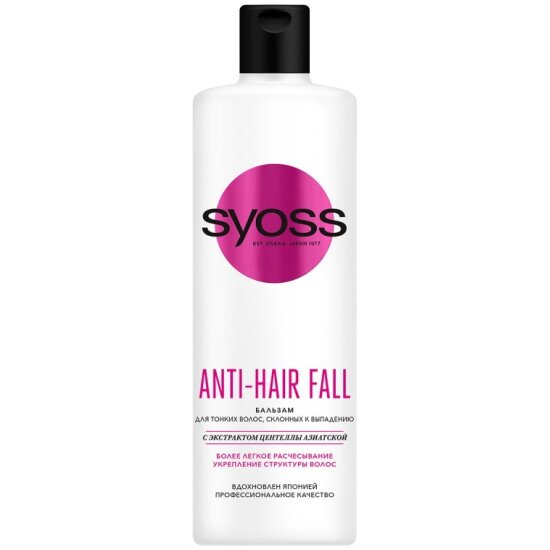 Бальзам-ополаскиватель для волос Syoss ANTI-HAIR FALL от выпадения, 450 мл