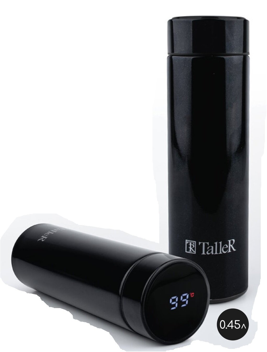 фото Термос нерж 0.45Л морис УЗК горло черный С сенсорным индикатором TALLER