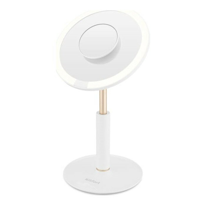 фото Зеркало Kitfort КТ-3137, подсветка, 37х20х17 см, АКБ, белый