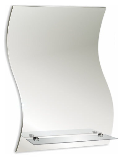 фото Зеркало Волна 470*600мм с полкой