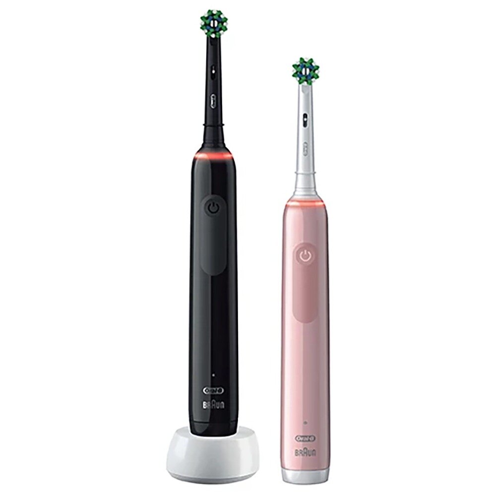 Электрическая зубная щетка Oral-B Pro 3 3900N, черный/розовый
