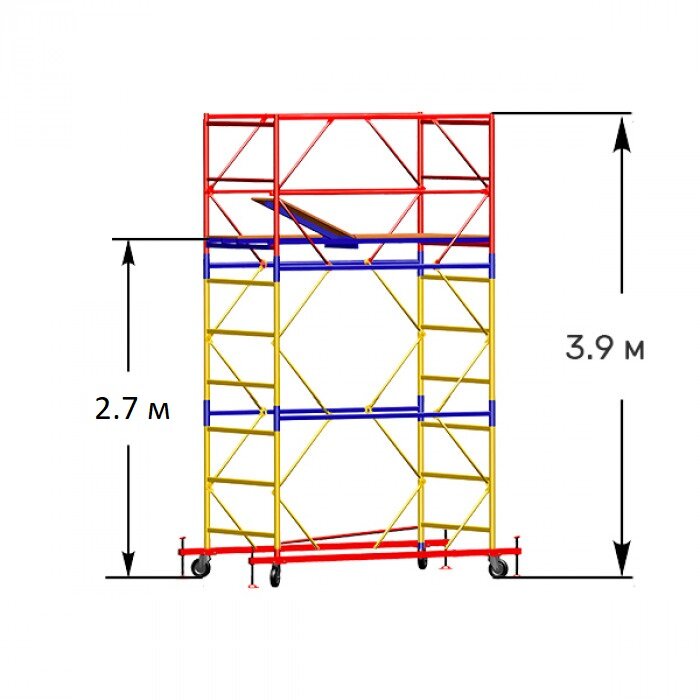 Передвижная строительная вышка-тура ВСП 250-1.0х2.0 (3.9 м)