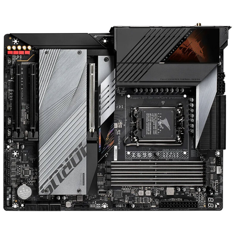 GIGABYTE Материнская плата Socket1700 GIGABYTE Z690 AORUS ULTRA (iZ690, 4xDDR5, M.2, SATA III, RAID, 3xPCI-E, DP, 2.5Гбит LAN, WiFi, BT, USB3.2, Type-C, ATX) (ret)