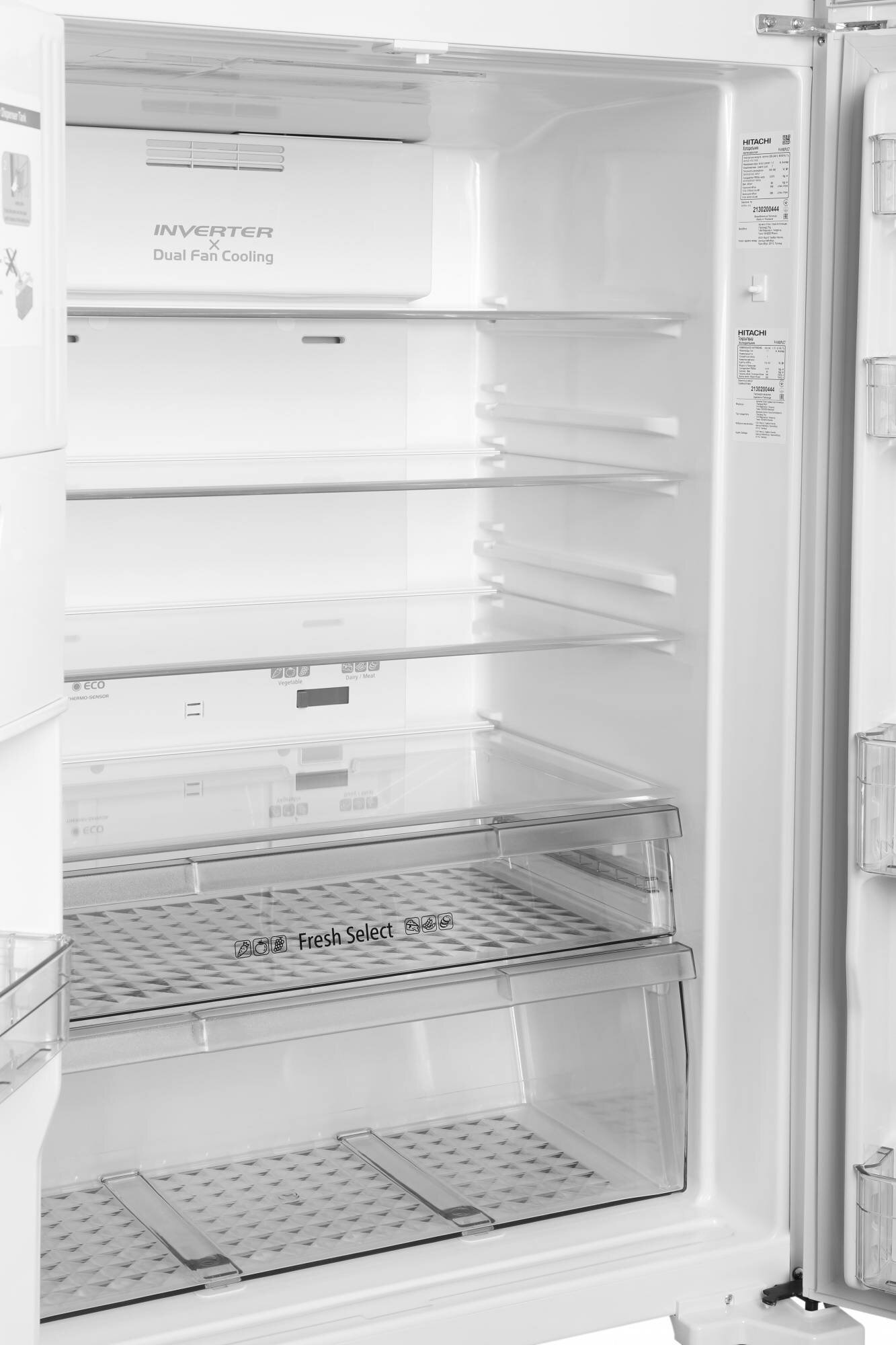 Холодильник двухкамерный Hitachi R-W660PUC7 GPW - фотография № 2
