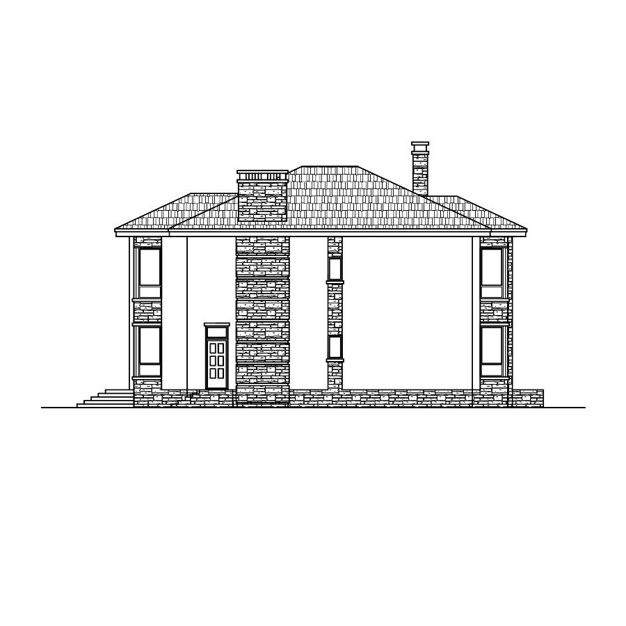 58-87T-Catalog-Plans - Проект двухэтажного дома из газобетона с террасой - фотография № 5