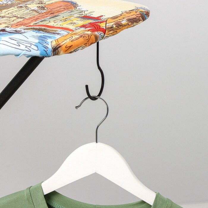 SMARTY Доска гладильная с крючком Smarty Hanger, 33×90 см, цвет микс - фотография № 3