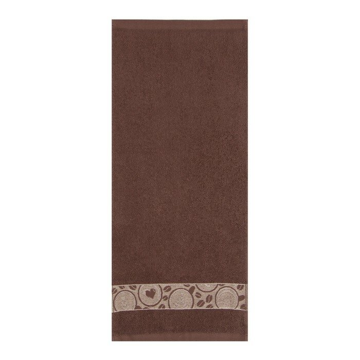 Полотенце махровое Кофе 30х60см, коричневый, 100% хлопок , 340г/м - фотография № 2