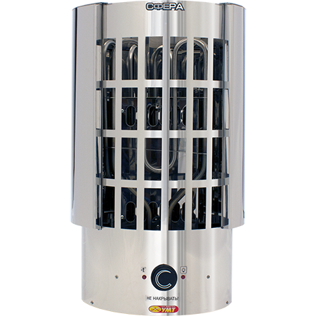 Электрокаменка для сауны УМТ "Сфера" ЭКМ-4,5 кВт/220В, корпус из нержавеющей стали, со встроенным пультом - фотография № 2