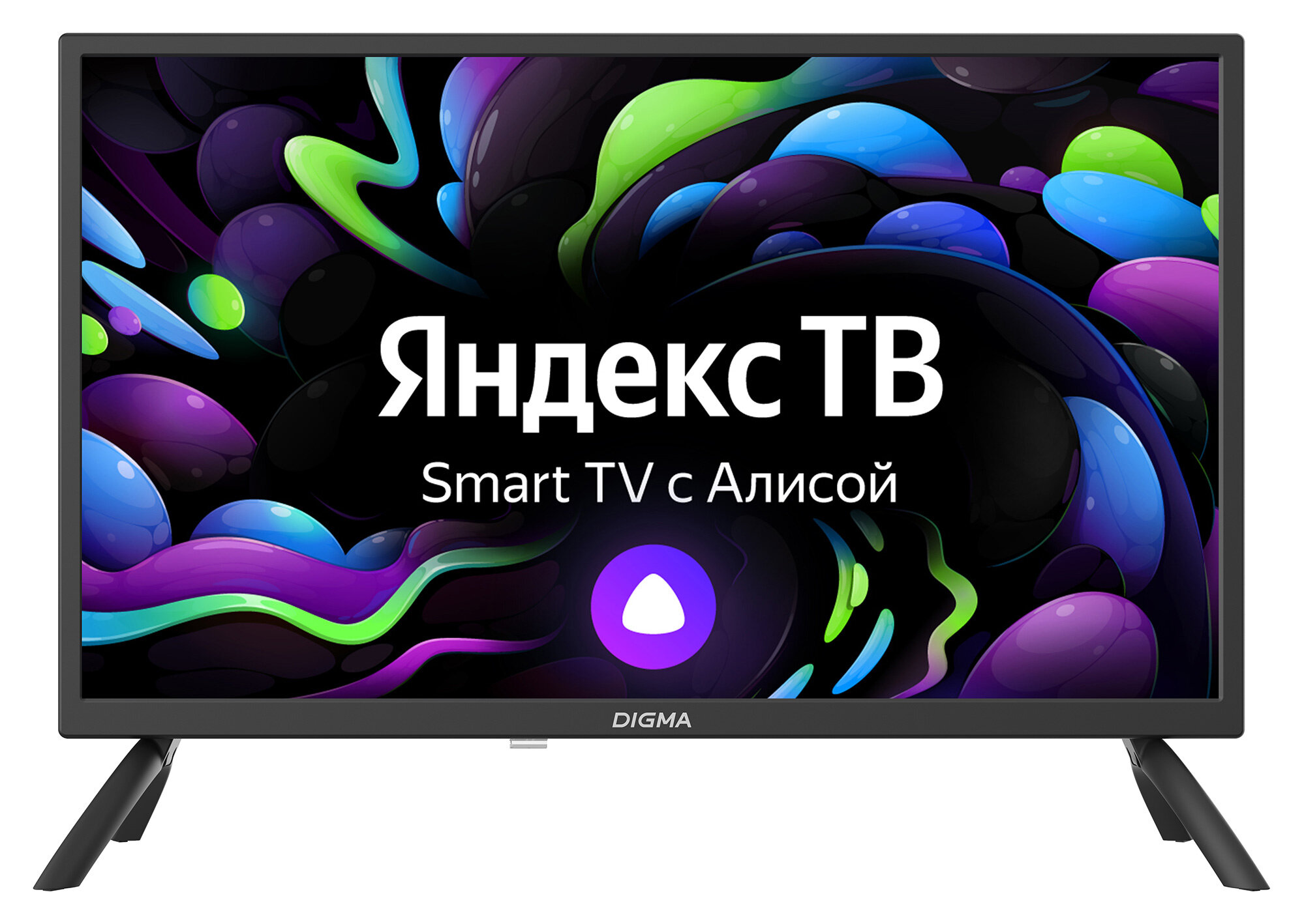 DIGMA Телевизор LED Digma 24" DM-LED24SBB31 Яндекс.ТВ черный HD 60Hz DVB-T DVB-T2 DVB-C DVB-S DVB-S2 WiFi Smart TV