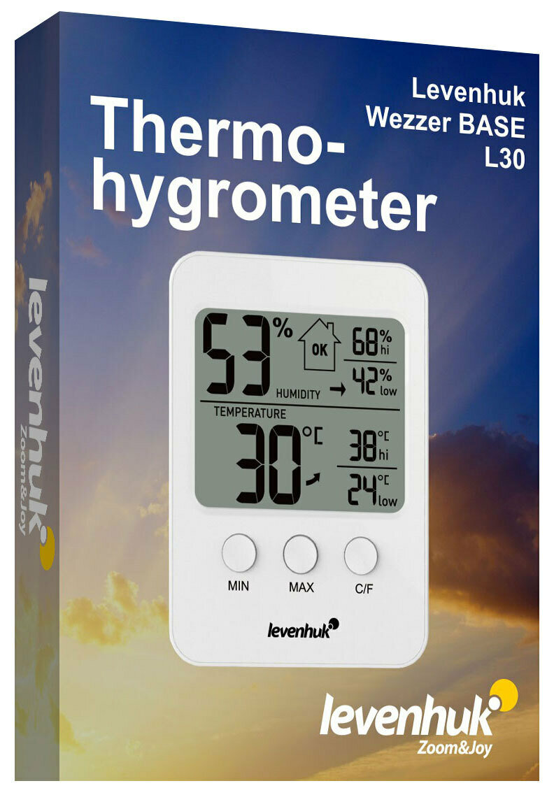 Термогигрометр Levenhuk Wezzer BASE L30, белый / Термометр гигрометр комнатный. Метеостанция - фотография № 2