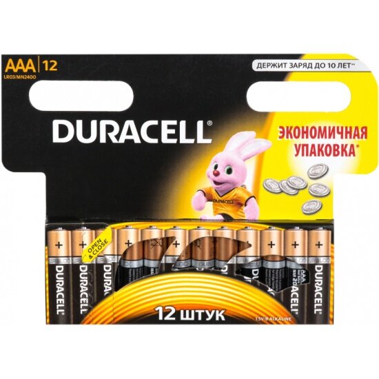 Элемент питания DURACELL Basic LR03-12BL AAA бл 12