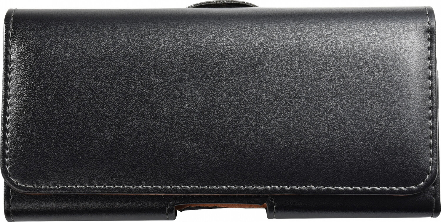 Чехол кобура, сумка на пояс универсальная 4.5, боковая гладкая, черная
