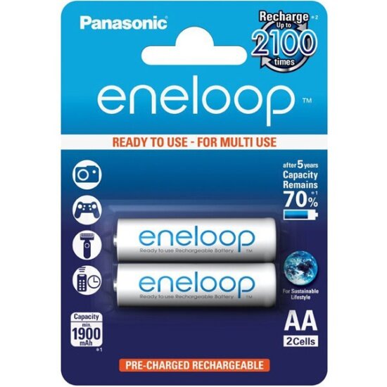 Аккумулятор ENELOOP Panasonic LR6 AA 1900 mAh R2U (уп 2 шт)