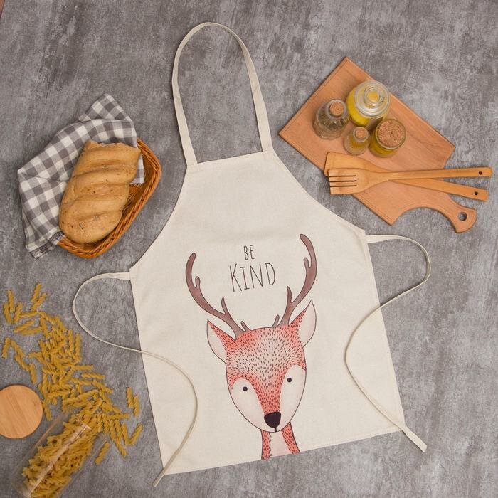 фото Фартук Этель "Be Kind", 40*50 см, 50% п/э, 50% лён