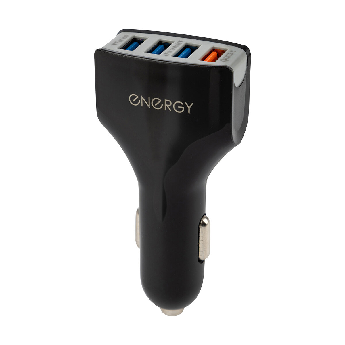 Автомобильное зарядное устройство Energy ET-17A, 4 USB, черное