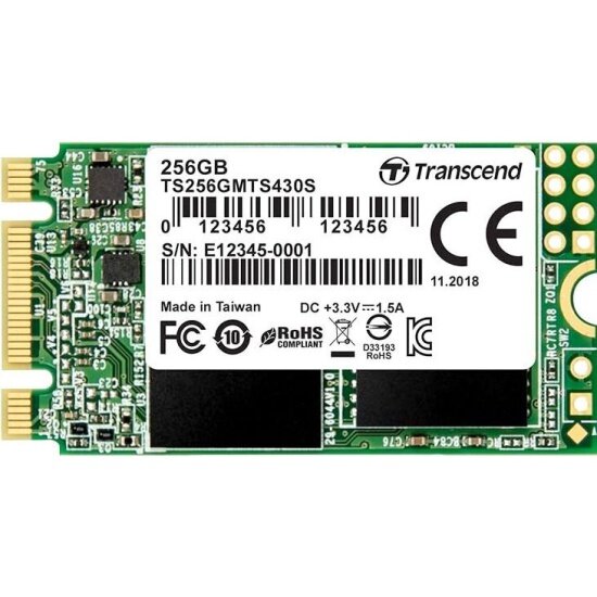 SSD диск Transcend M.2 2242 430S 256 Гб SATA III 3D NAND TS256GMTS430S