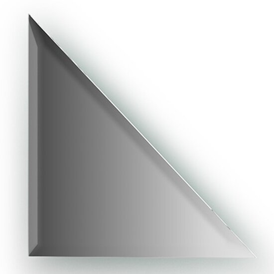 Зеркальная плитка с фацетом Evoform BY 1514 (треугольник 20х20 cm, серебро) 10 mm