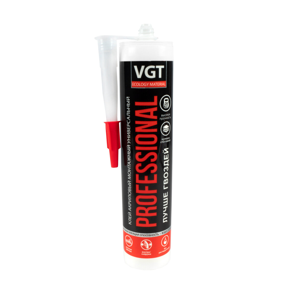 VGT PROFESSIONAL клей акриловый монтажный универсальный, белый (0,35кг)