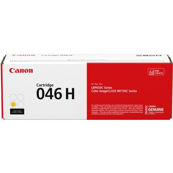 Тонер-картридж CANON CRG 046 H Y желтый для MF 73..LBP 65.. (5000 стр.)