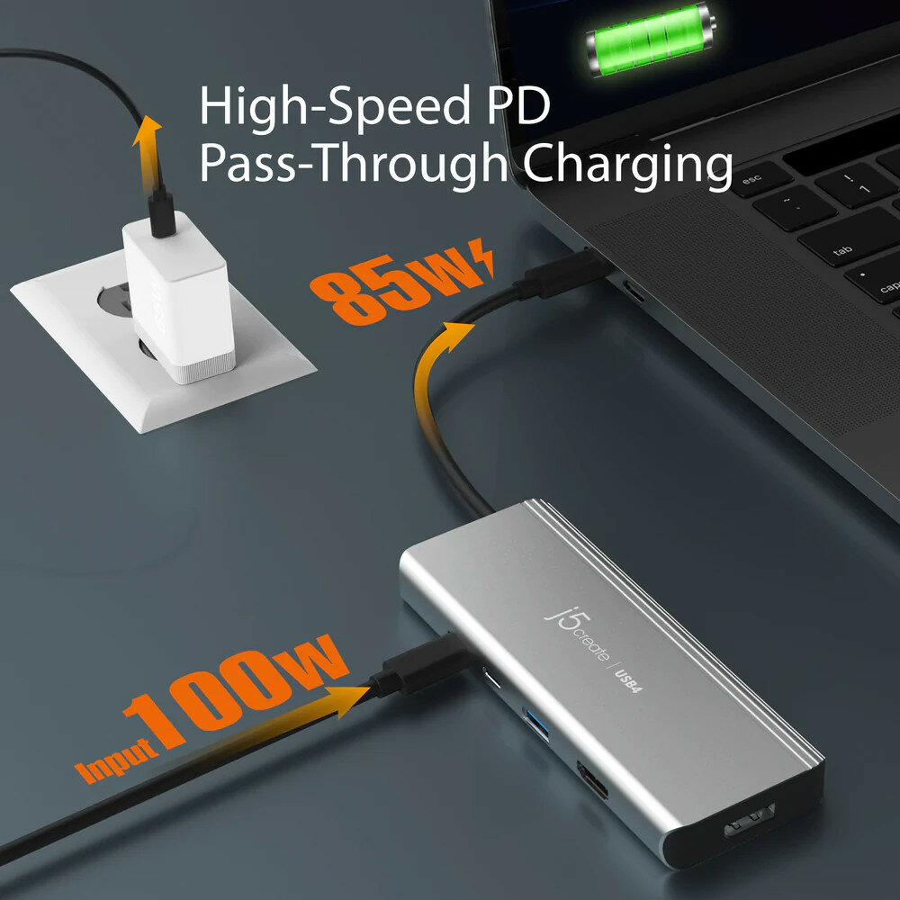 Адаптер j5create USB4 Dual 4K Multi-Port Hub - фото №9