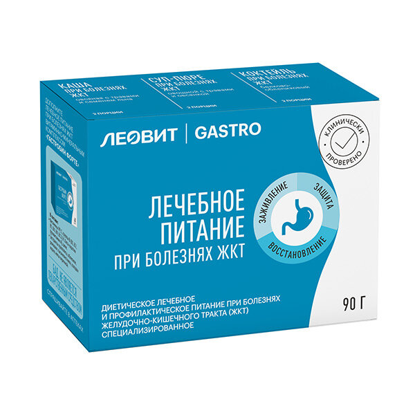 Леовит Gastro лечебное питание при болезнях ЖКТ (набор продуктов), 90 г.