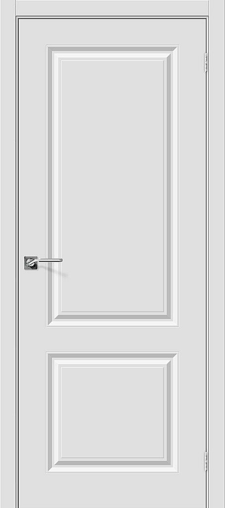 Дверь Браво Dveri Bravo Скинни-12 П-23 (Белый) дверь межкомнатная