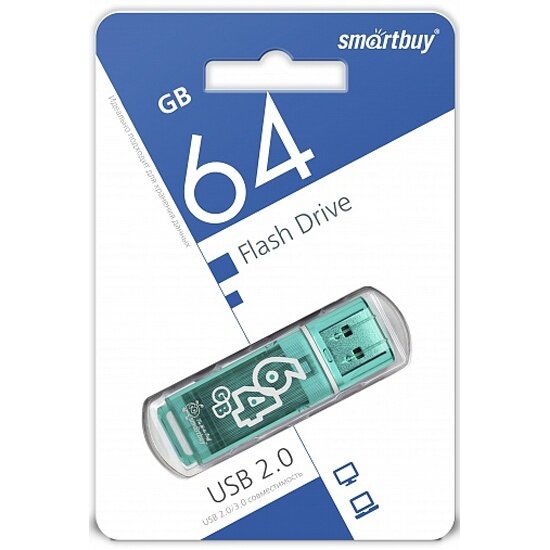 USB флешка Smartbuy 64Gb Glossy green USB 2.0