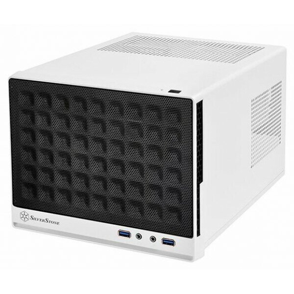 Корпус Silverstone Sugo (SST-SG13WB-Q) , mini-ITX, без БП ( ATX )черно-белый, передняя панель из пластика